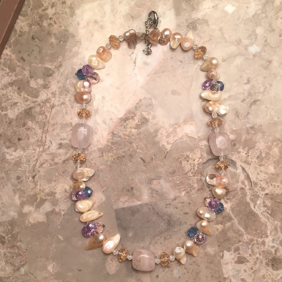 Real Stone Crystal Necklace - Picture 2 of 8